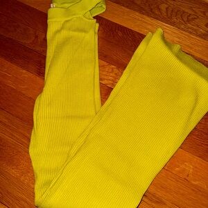Camila Coelho Lime Ribbed Leggings